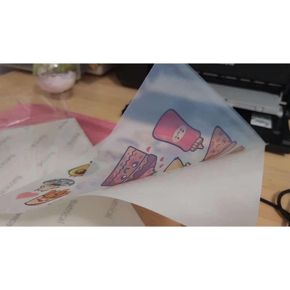 (4)Printable vinyl Sticker Paper for inkjet Printer - Translucent- 25